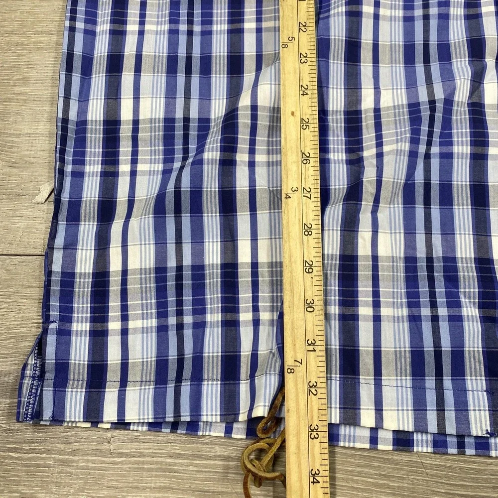Polo Ralph‎ Lauren Pajama Shirt Men's XL Blue Plaid Cotton Sleepwear NWT